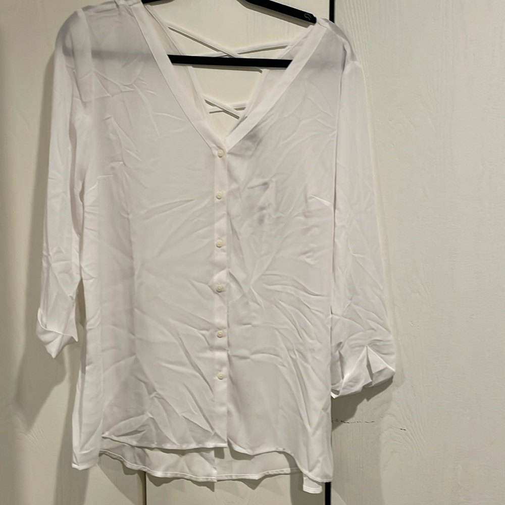 Worthington button up blouse, women’s size L